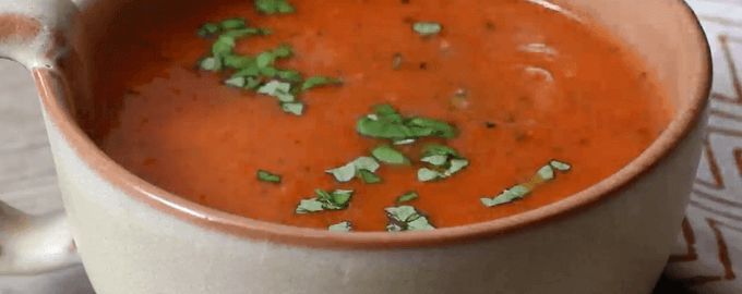 Суп із смажених помідорів
